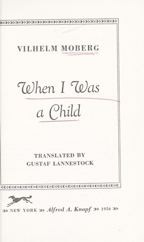 Cover of When I was a child