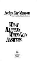 Cover of What Happens when God Answers