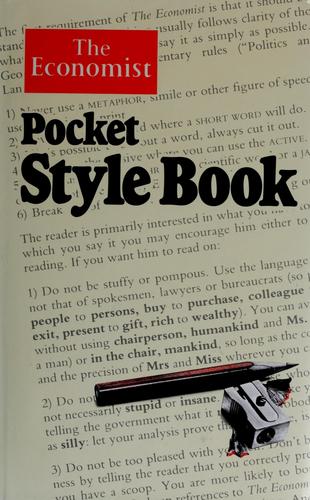 Cover of The Economist pocket style book.