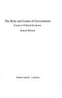 Cover of The role and limits of government
