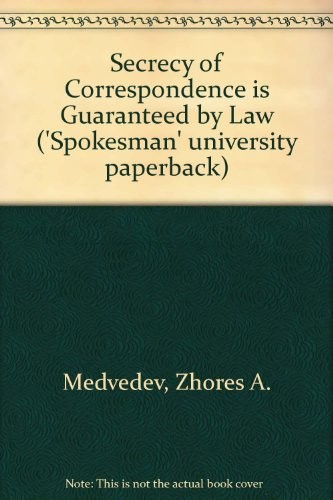 Cover of Secrecy of correspondence is guaranteed by law