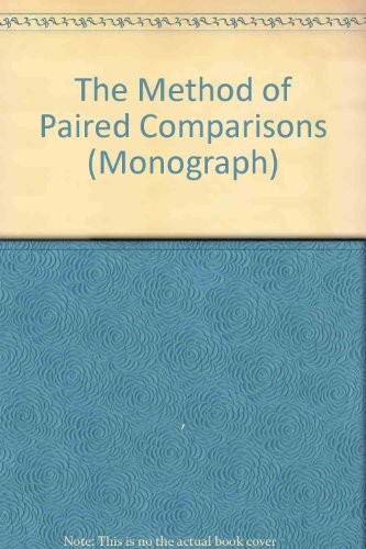 Cover of The Method of Paired Comparisons