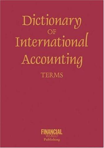 Cover of Dictionary of international accounting terms