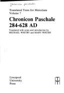 Cover of Chronicon Paschale 284-628 AD