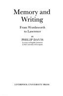 Cover of Memory and Writing from Wordsworth to Lawrence (Liverpool University Press - Liverpool English Texts & Studies)