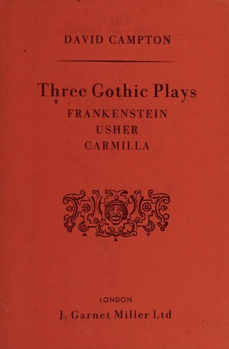 Cover of Three Gothic plays