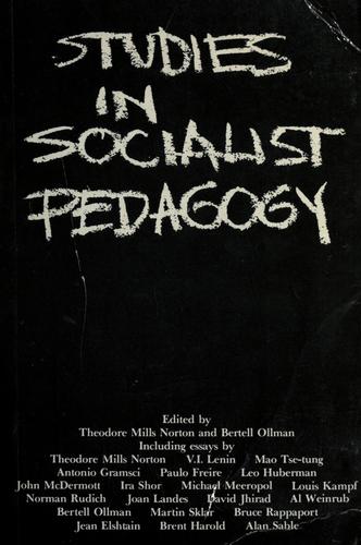Cover of Studies in Socialist pedagogy