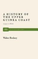 Cover of A history of the Upper Guinea Coast, 1545-1800