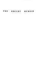 Cover of The Brecht memoir