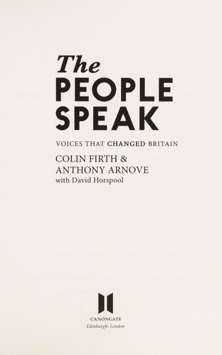 Cover of The people speak