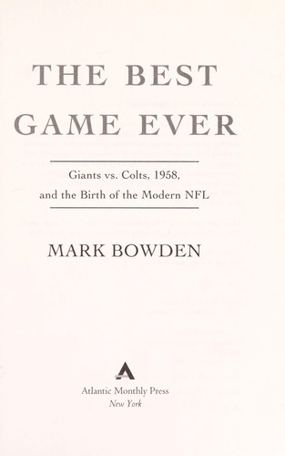 Cover of The best game ever