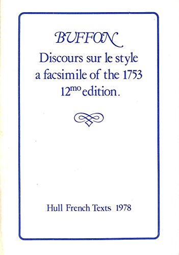 Cover of Discours sur le style