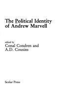 Cover of The Political identity of Andrew Marvell