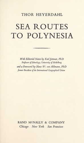 Cover of Sea routes to Polynesia