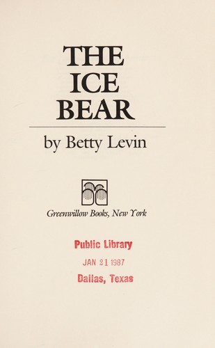 Cover of The ice bear