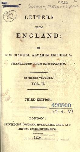 Cover of Letters from England