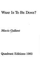 Cover of What is to be done?