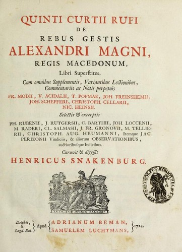 Cover of Historia Alexandri Magni
