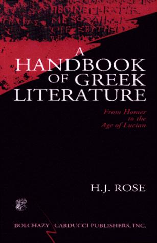 Cover of A handbook of Greek literature