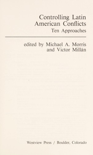 Cover of Controlling Latin American conflicts