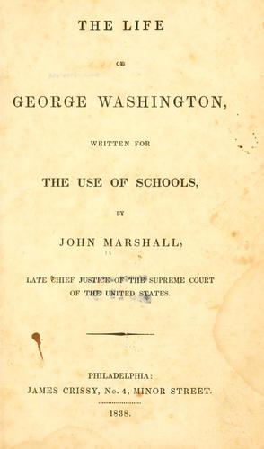 Cover of The life of George Washington