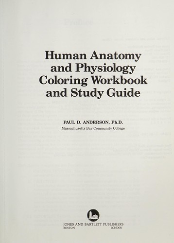 Cover of Human anatomy and physiology coloring workbook and study guide