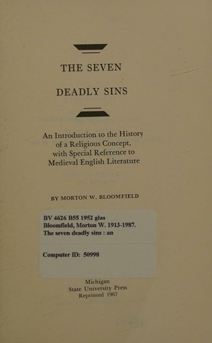 Cover of The seven deadly sins
