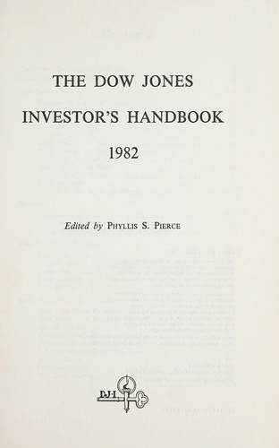 Cover of Dow Jones Investor's Handbook, 1982