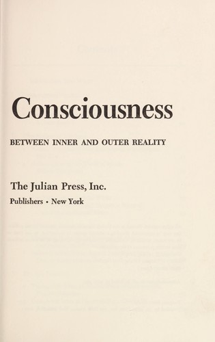 Cover of Frontiers of consciousness