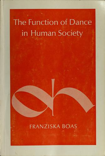 Cover of The Function of dance in human society