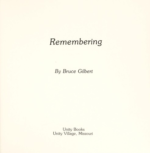Cover of Remembering