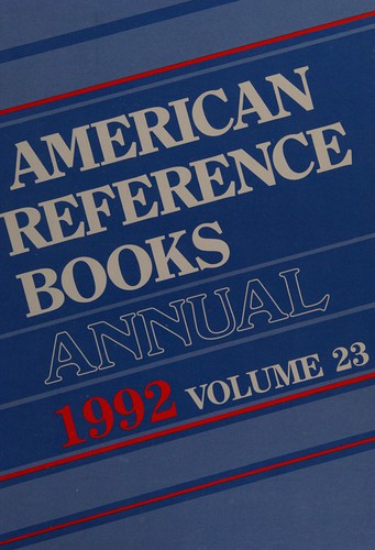 Cover of American Reference Books Annual, 1992 (American Reference Books Annual)