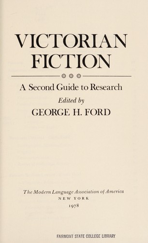 Cover of Victorian fiction