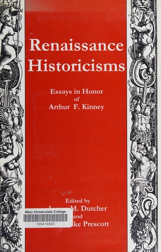 Cover of Renaissance historicisms