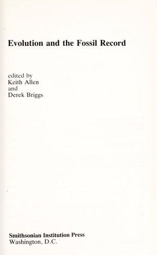 Cover of Evolution and the fossil record