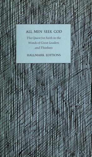 Cover of All men seek God
