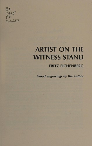 Cover of Artist on the witness stand