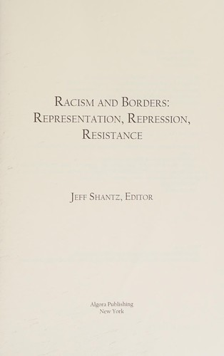 Cover of Racism and borders