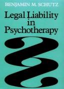 Cover of Legal liability in psychotherapy
