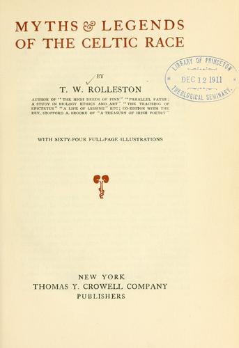 Cover of Myths & legends of the Celtic race