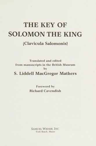 Cover of Key of Solomon the King
