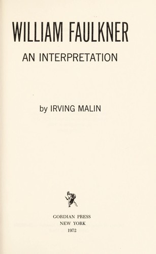 Cover of William Faulkner