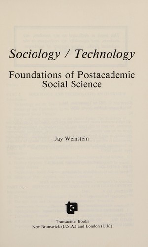 Cover of Sociology/technology