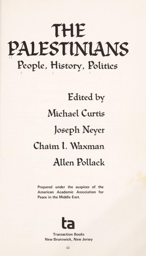Cover of The Palestinians