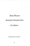Cover of Jesse Stuart, Kentucky's chronicler-poet