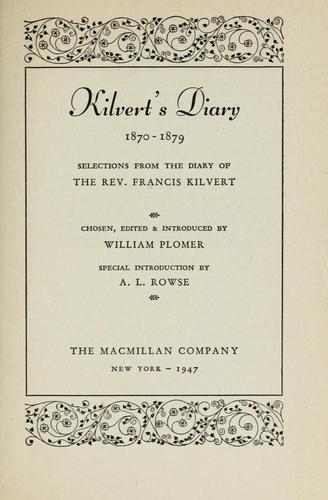 Cover of Kilvert's diary, 1870-1879