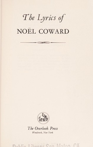 Cover of The Lyrics of Noel Coward