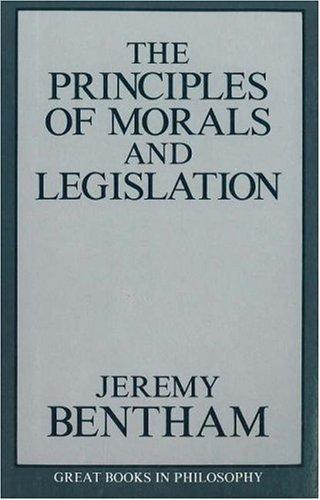 Cover of The Principles of Morals and Legislation