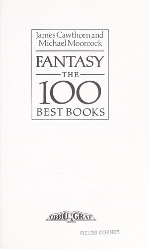Cover of Fantasy, the 100 best books