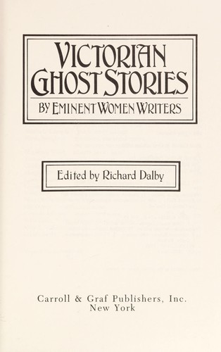 Cover of Victorian Ghost Stories